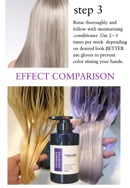 YOGI CARE Purple Shampoo & Conditioner 300ml Mask Queen Nepal