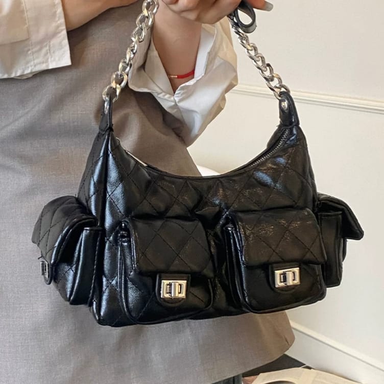 CHANEL Leather Hobo Shoulder Bag Easy Beauty Nepal