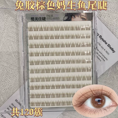 Pre Glued Stemless Fish Tail Cluster Lash (SFT) Mask Queen Nepal