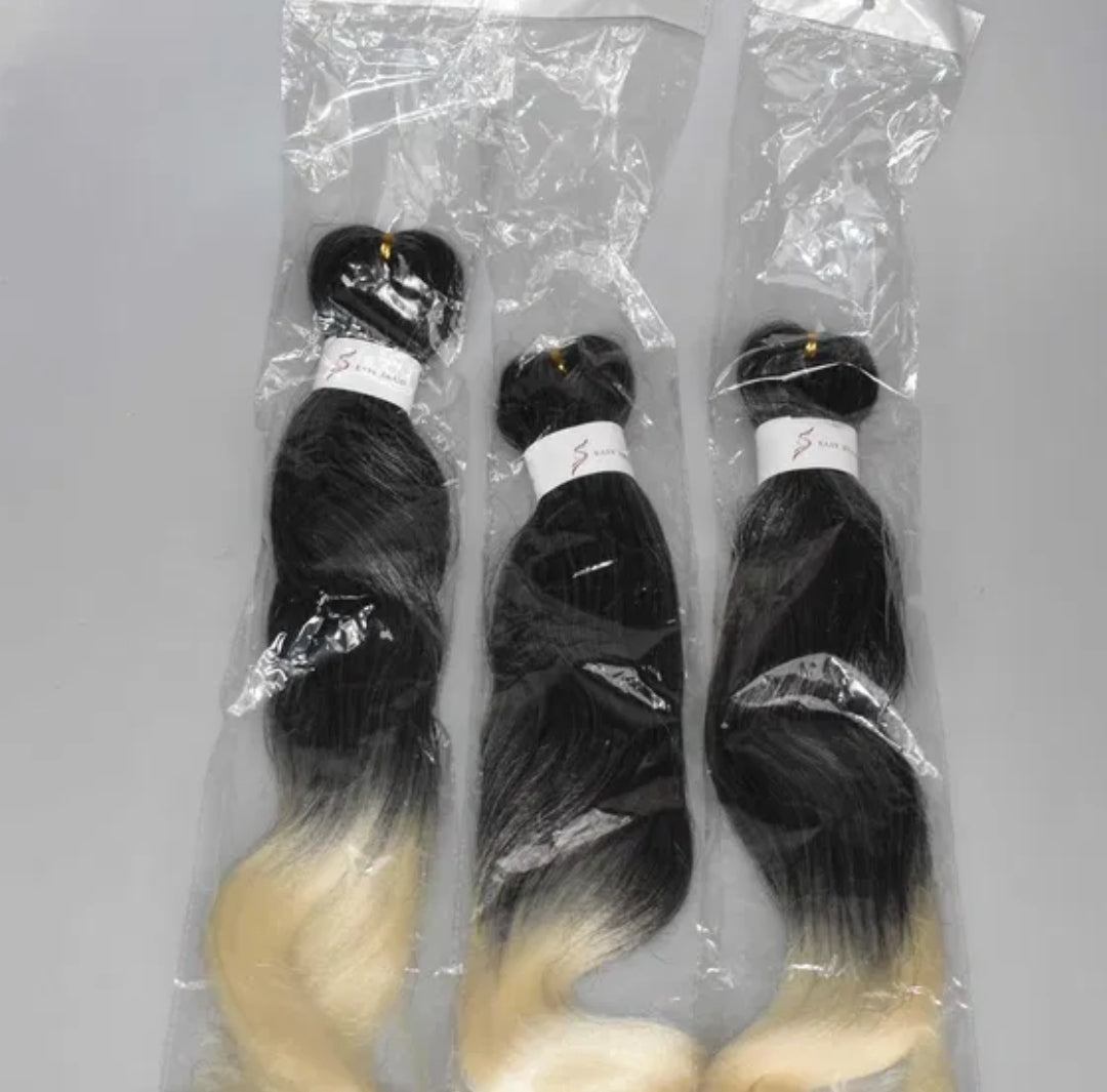 Pre Stretched Synthetic Easy Braid Hair Ombre Extension Mask Queen Nepal