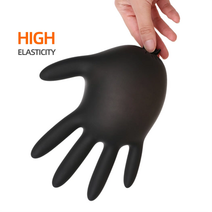 ANBOSON Disposable Black Nitrile Gloves no dust 50Pcs Mask Queen Nepal