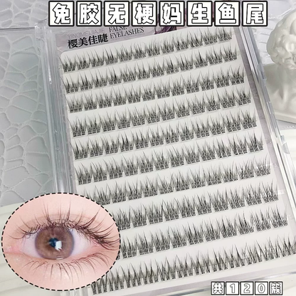 Pre Glued Stemless Fish Tail Cluster Lash (SFT) Mask Queen Nepal