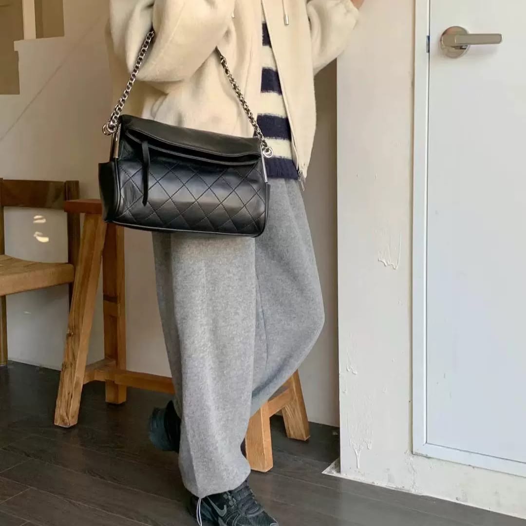 CHANEL Lambskin Ultimate Soft Hobo Black Bag Easy Beauty Nepal