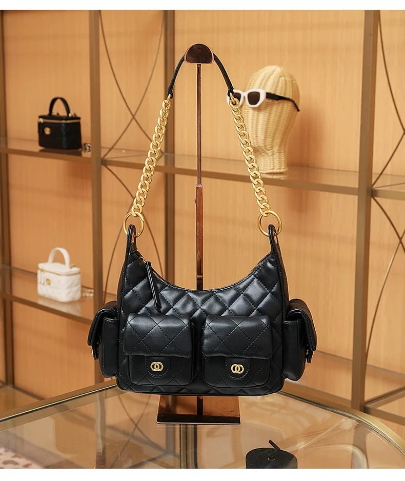 CHANEL Leather Hobo Shoulder Bag Easy Beauty Nepal