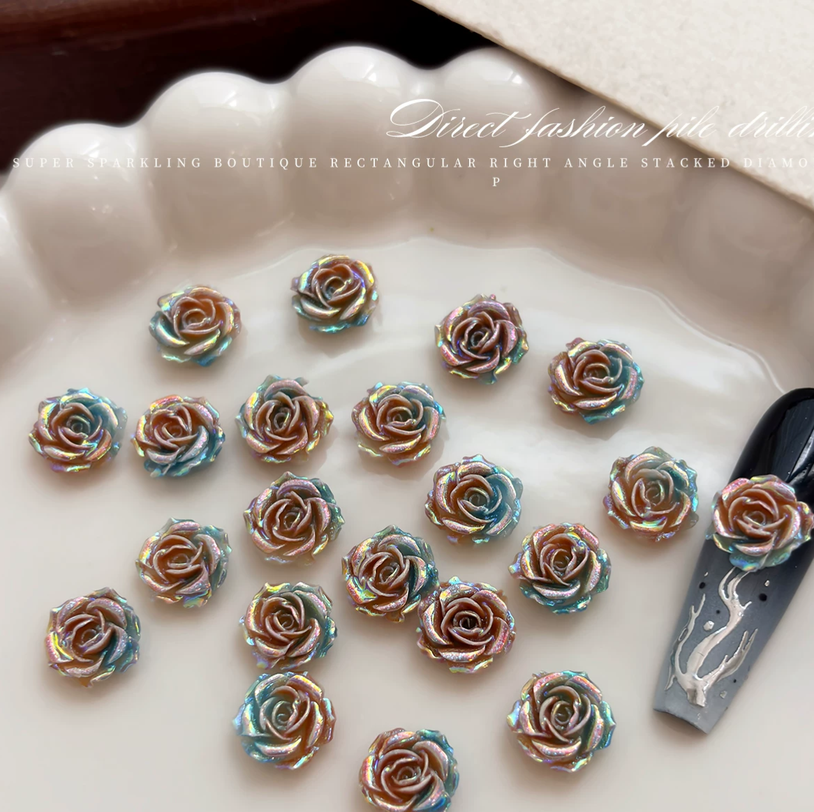 Mixed 20pcs Flower Charms Nail Art Accessories Mask Queen Nepal