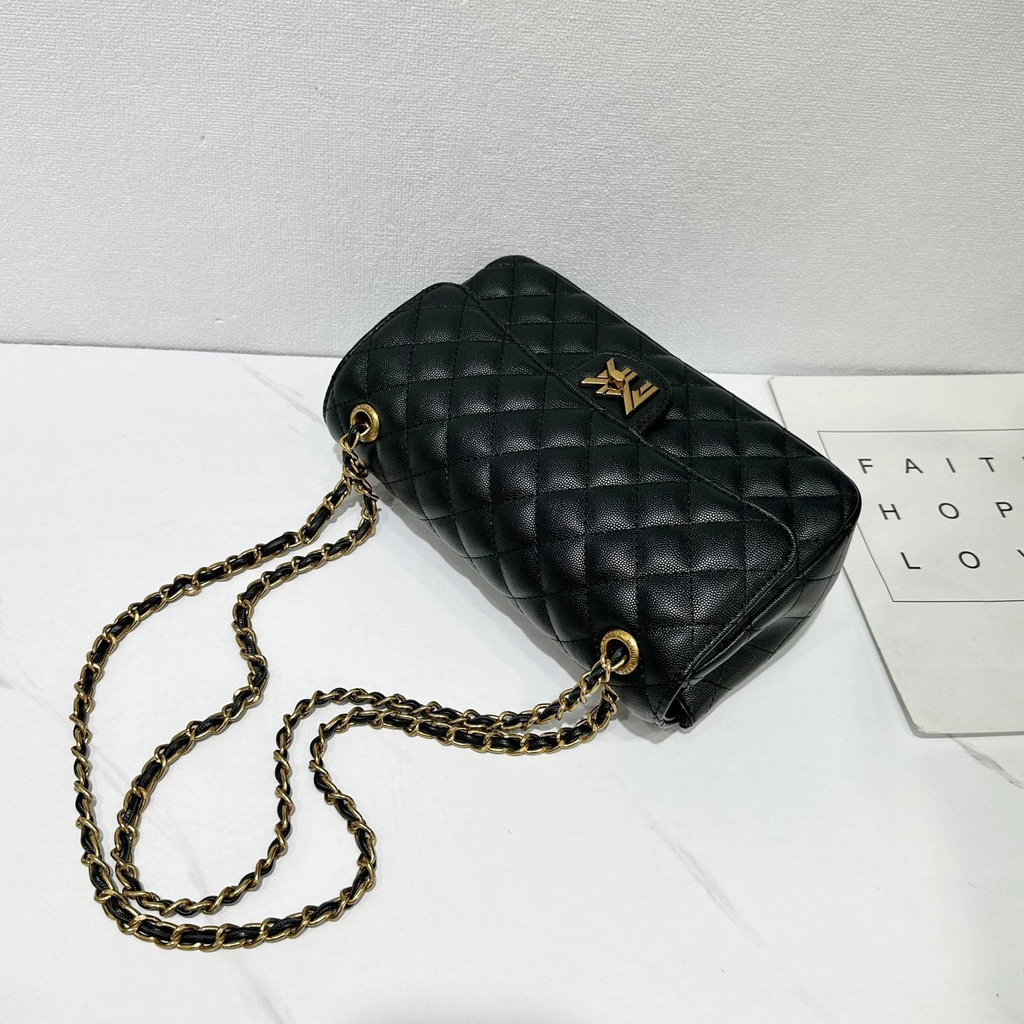 MK Black Leather Luxury Women Shoulder Bag Easy Beauty Nepal