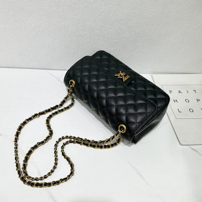 MK Black Leather Luxury Women Shoulder Bag Easy Beauty Nepal