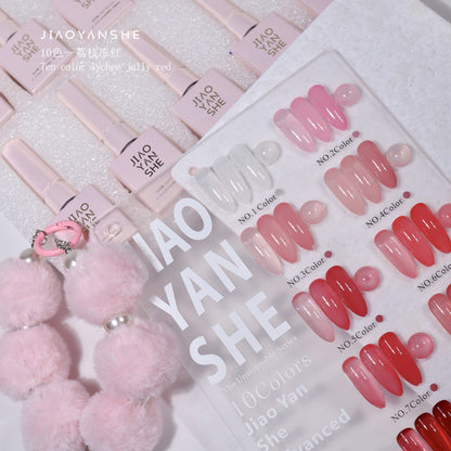 Gel Lab Jelly Red  10 Color Nail Gel Polish Set 15ml Mask Queen Nepal