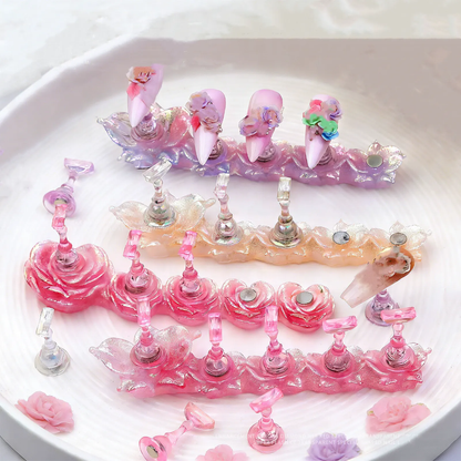 Nail Art Tips Stand Press On Stand Flower Mask Queen Nepal