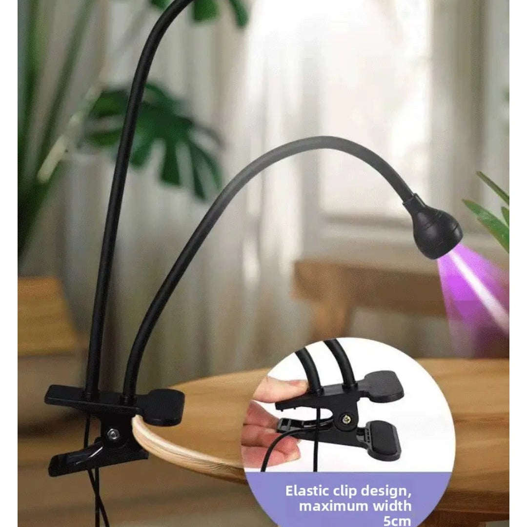 2-in-1 Clip-on LED Nail Lamp Desk Light — UV Nail Gel Dryer with Magnifying Style Lighting Mask Queen Nepal
