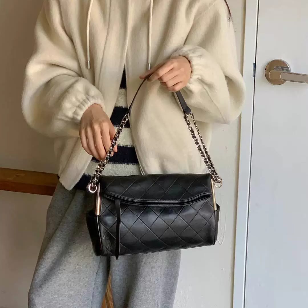 CHANEL Lambskin Ultimate Soft Hobo Black Bag Easy Beauty Nepal