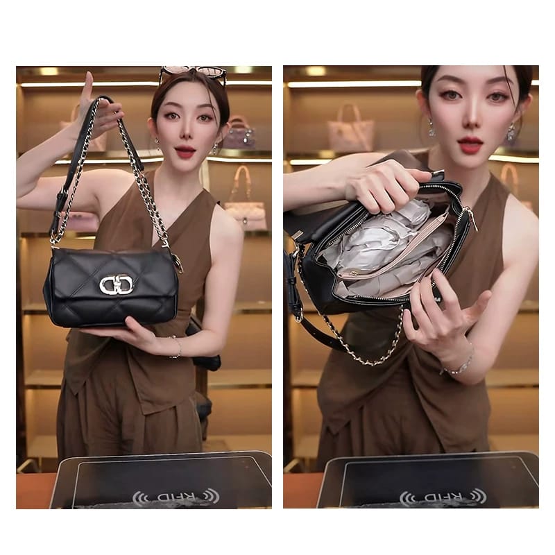 Black Leather Crossbody Women Bag Easy Beauty Nepal