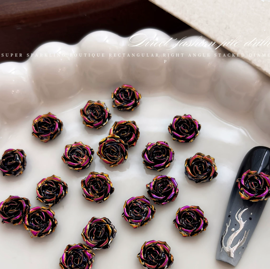 Mixed 20pcs Flower Charms Nail Art Accessories Mask Queen Nepal