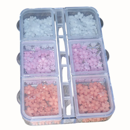 6 Grid Nail Stone Box Nail Art Rhinestone Mask Queen Nepal