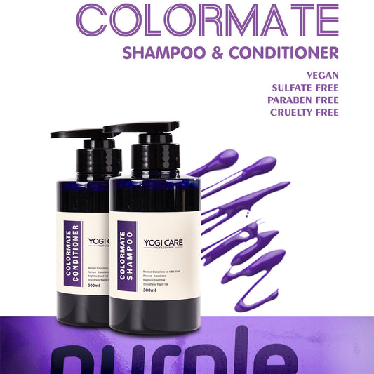 YOGI CARE Purple Shampoo & Conditioner 300ml*2 Mask Queen Nepal