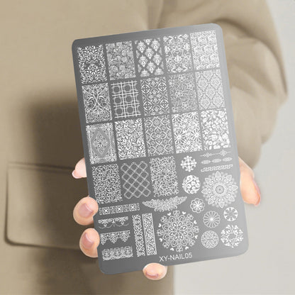 Nail Art Stamping Plate Mask Queen Nepal