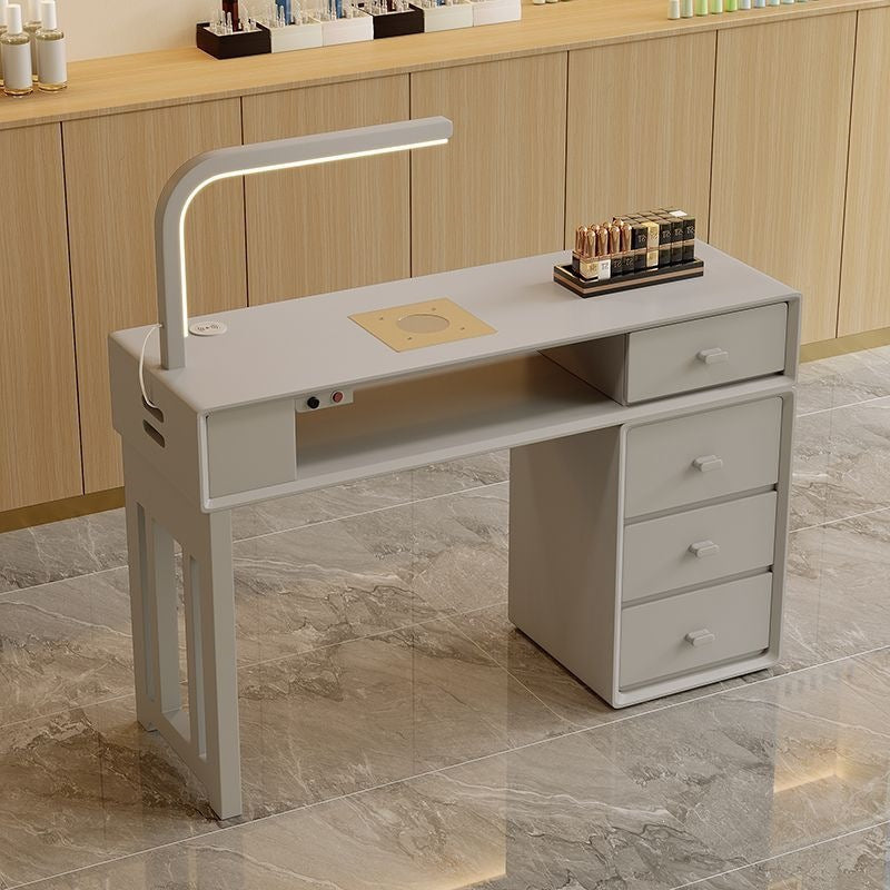 Multifunctional Manicure Table(LED Light +Dust Collector+Wireless Charge Mask Queen Nepal