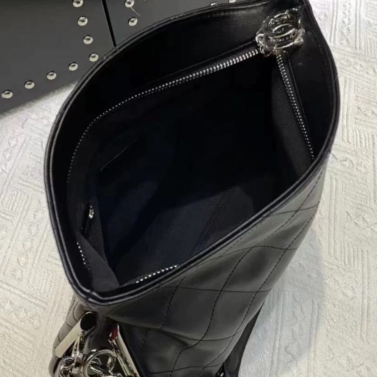 CHANEL Lambskin Ultimate Soft Hobo Black Bag Easy Beauty Nepal