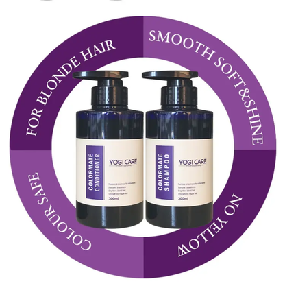 YOGI CARE Purple Shampoo & Conditioner 300ml Mask Queen Nepal