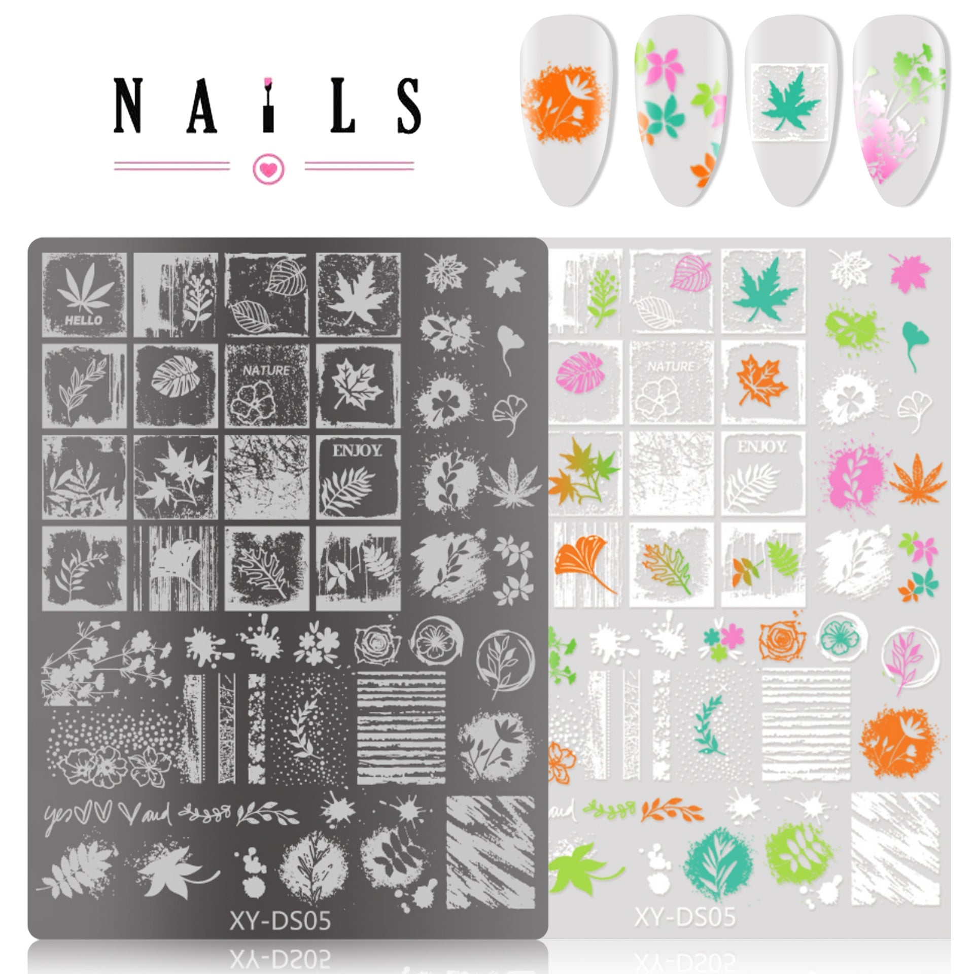 Nail Art Stamping Plate Mask Queen Nepal
