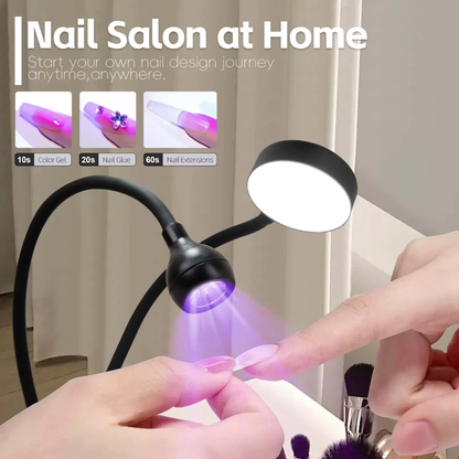 2-in-1 Clip-on LED Nail Lamp Desk Light — UV Nail Gel Dryer with Magnifying Style Lighting Mask Queen Nepal