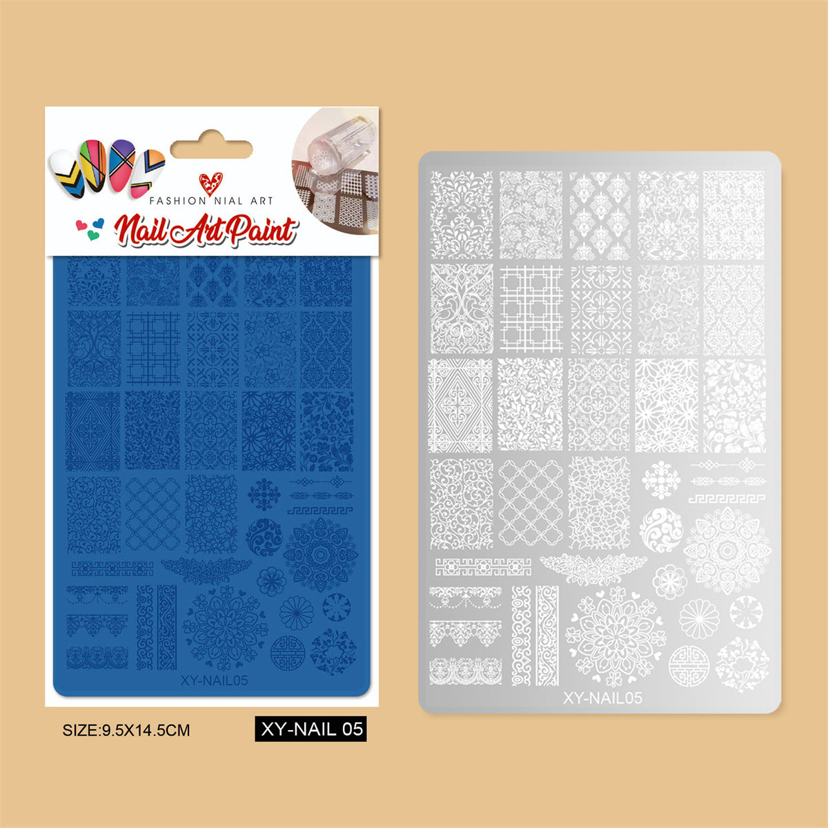 Nail Art Stamping Plate Mask Queen Nepal