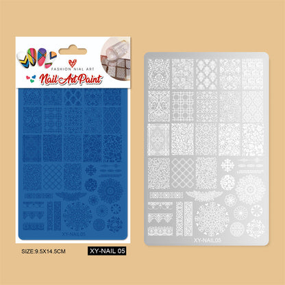 Nail Art Stamping Plate Mask Queen Nepal