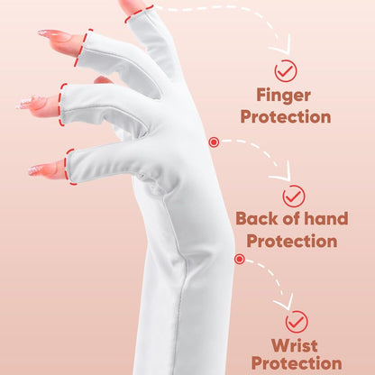 Anti UV Gloves for Nails UV Shield Long Glove Mask Queen Nepal