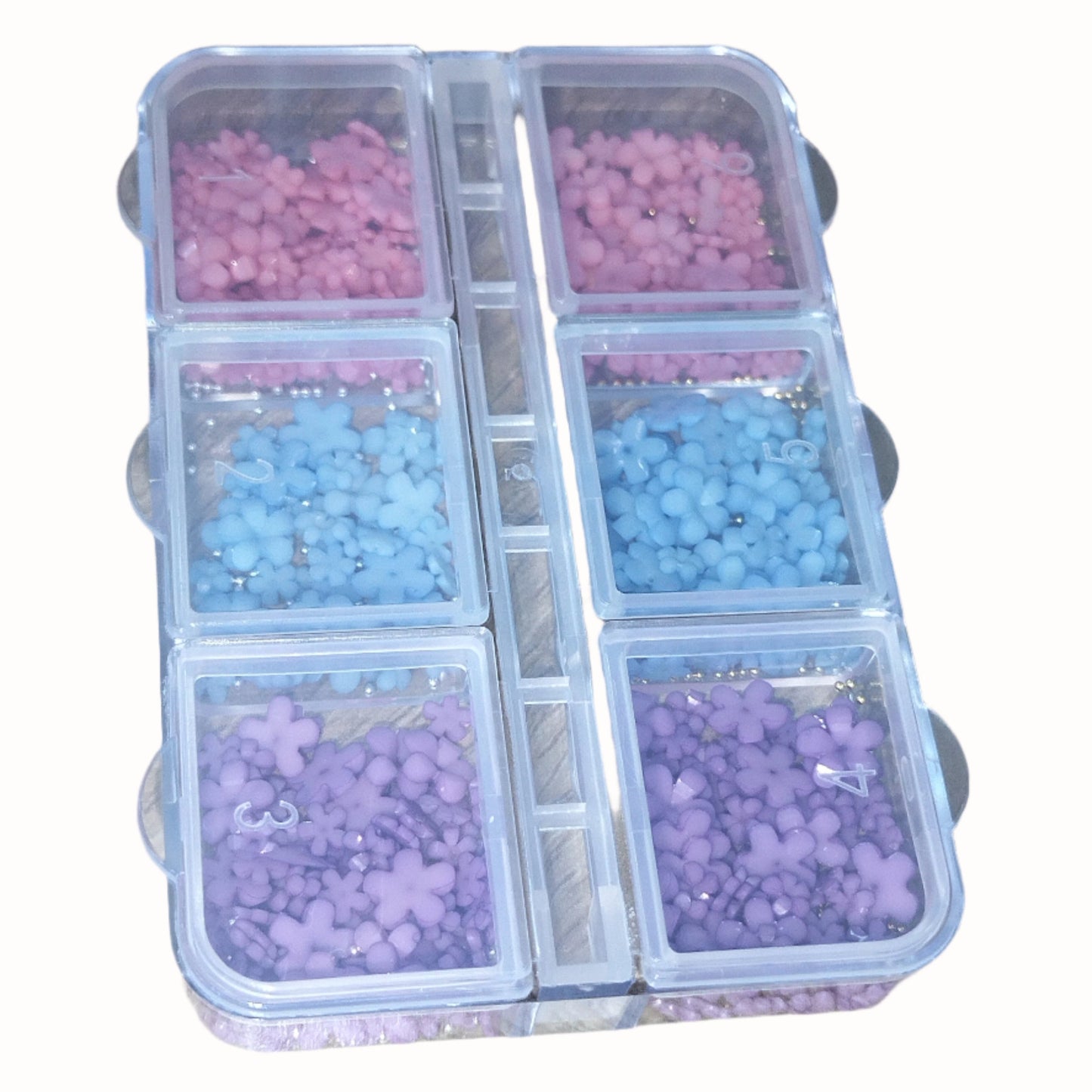 6 Grid Nail Stone Box Nail Art Rhinestone Mask Queen Nepal