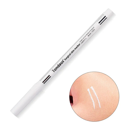 Microblading White Surgical Eyebrow Tattoo Skin Marker Pen With Measuring Ruler Mask Queen Nepal