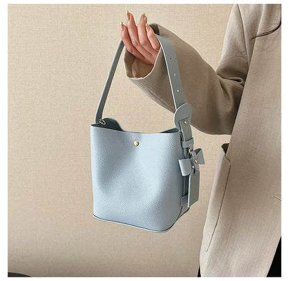 Blue Leather Crossbody Buckle Bag Easy Beauty Nepal