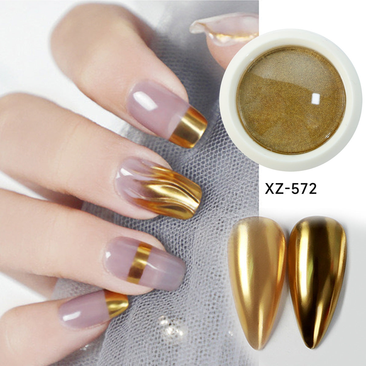 Nail Chrome Golden 1+ Silver 1 （2 Boxes Set） Mask Queen Nepal