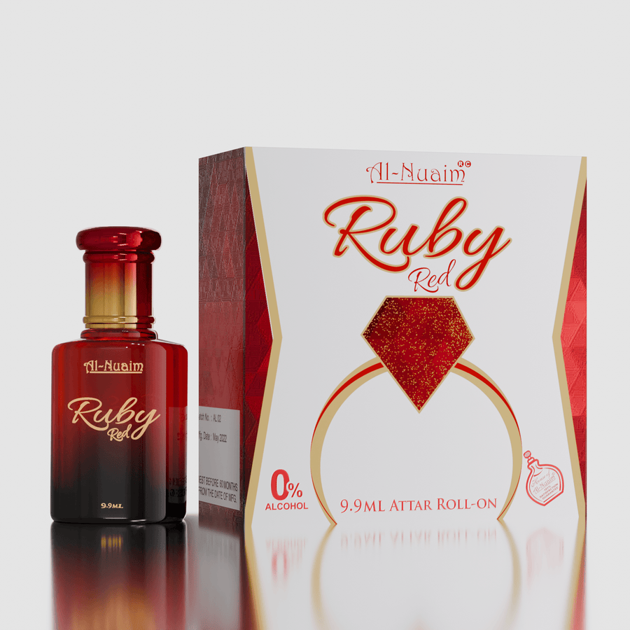 Al-Nuaim® Ruby Red Non Alcoholic Attar Roll On 9.9ml | Unisex Attar ...