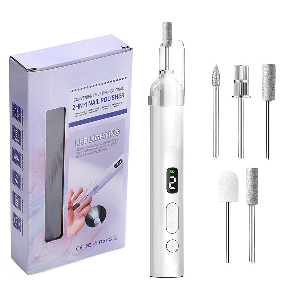 Mini 2-in-1 Rechargeable Nail Drill & UV Lamp （13800RPM） Mask Queen Nepal