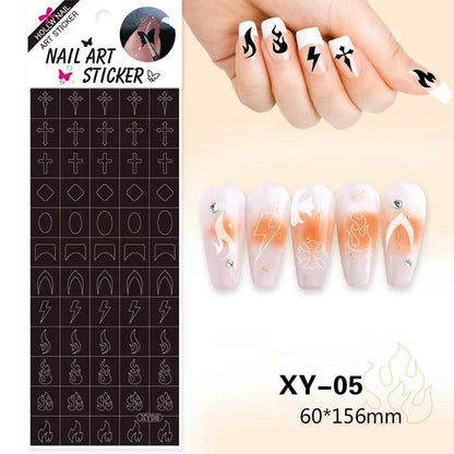 XY Code Nail Art Sticker Mask Queen Nepal