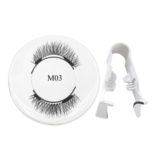 U-Shaped Magnetic False Eyelashes & Applicator Set - Mask Queen Nepal