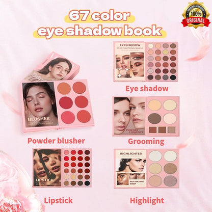ONEYIOO Vogue 67 Color Eye & Face Palette Makeup Book AZ-213 Easy Beauty Nepal