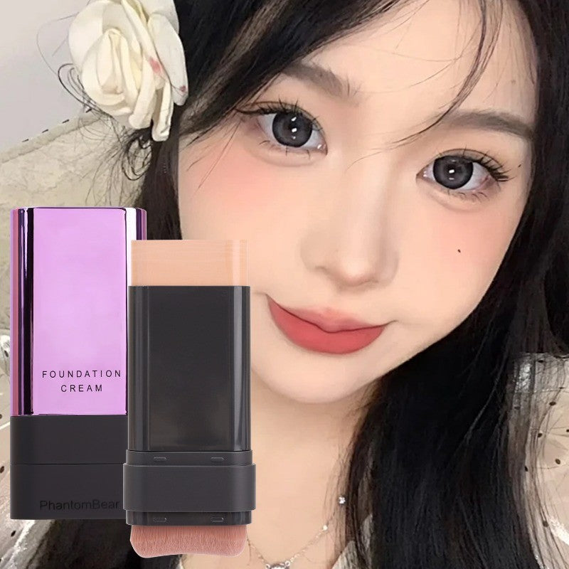 Phantom Bear 2 In 1 Luxury Anti-Wrinkle Foundation Stick With Brush Easy Beauty Nepal