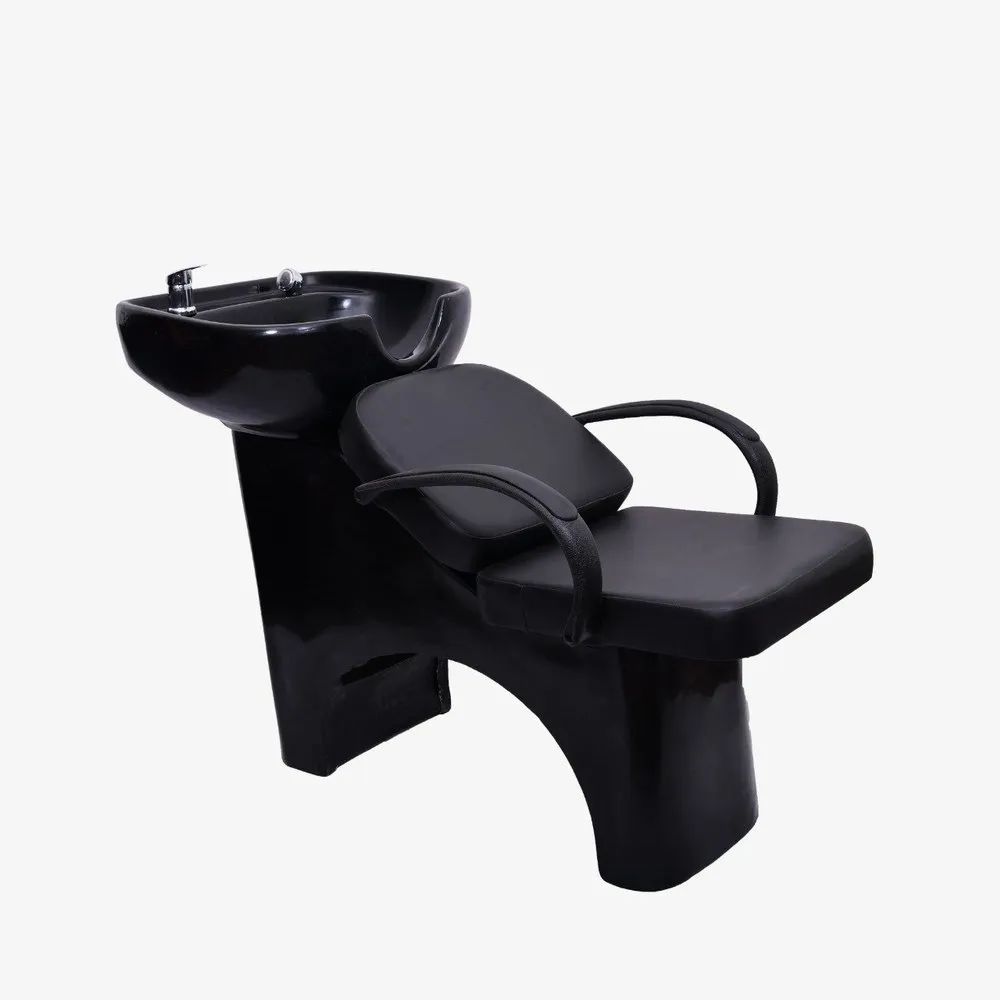 Regular Shampoo Station Black Hair Salon Chairs With Basin Mask Queen Nepal