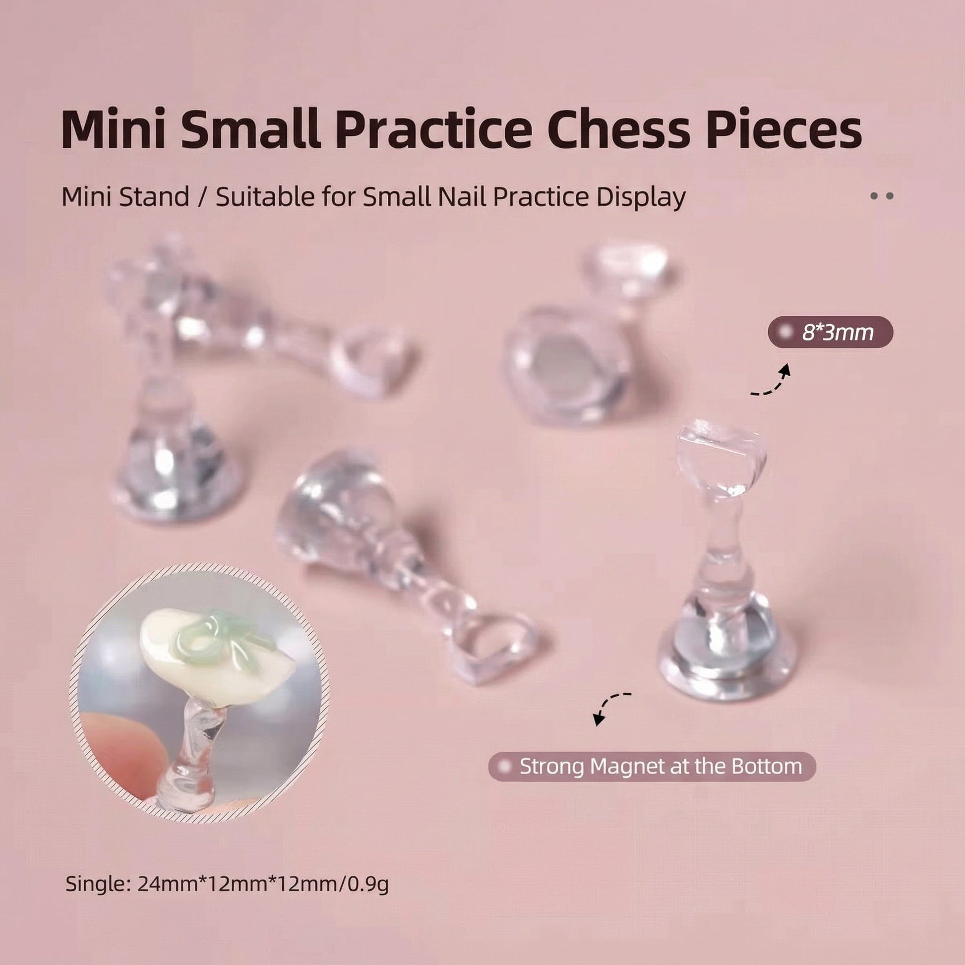 Magnetic Nail Practice & Display Stand (5 Pcs) Mask Queen Nepal