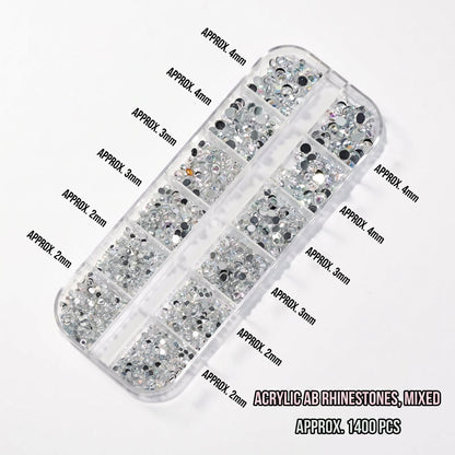 12 Grid Nail Art Rhinestone Stone Box Mask Queen Nepal