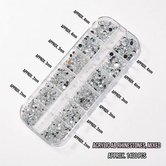12 Grid Nail Art Rhinestone Stone Box Mask Queen Nepal