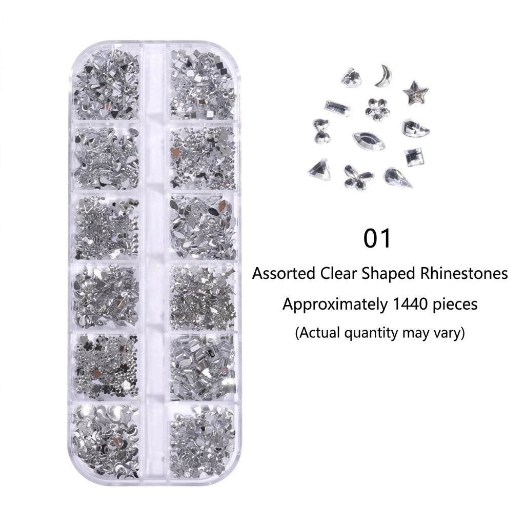12 Grid Nail Art Rhinestone Stone Box Mask Queen Nepal