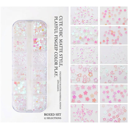 12 Grid Nail Art Rhinestone Stone Box Mask Queen Nepal
