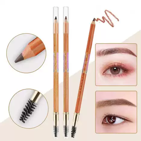 Double Head Embroidered Eyebrow Pencil Waterproof Sweat Resistant No Blooming Double Eyebrow Pencil Mask Queen Nepal