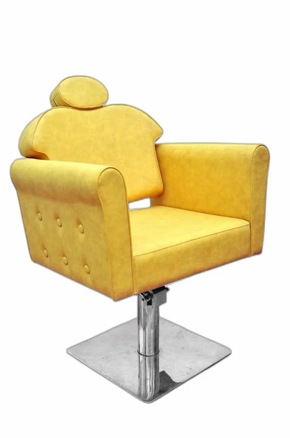 Jumera Chair Yellow Stainless Steel Salon Chair, Synthetic Leather Mask Queen Nepal